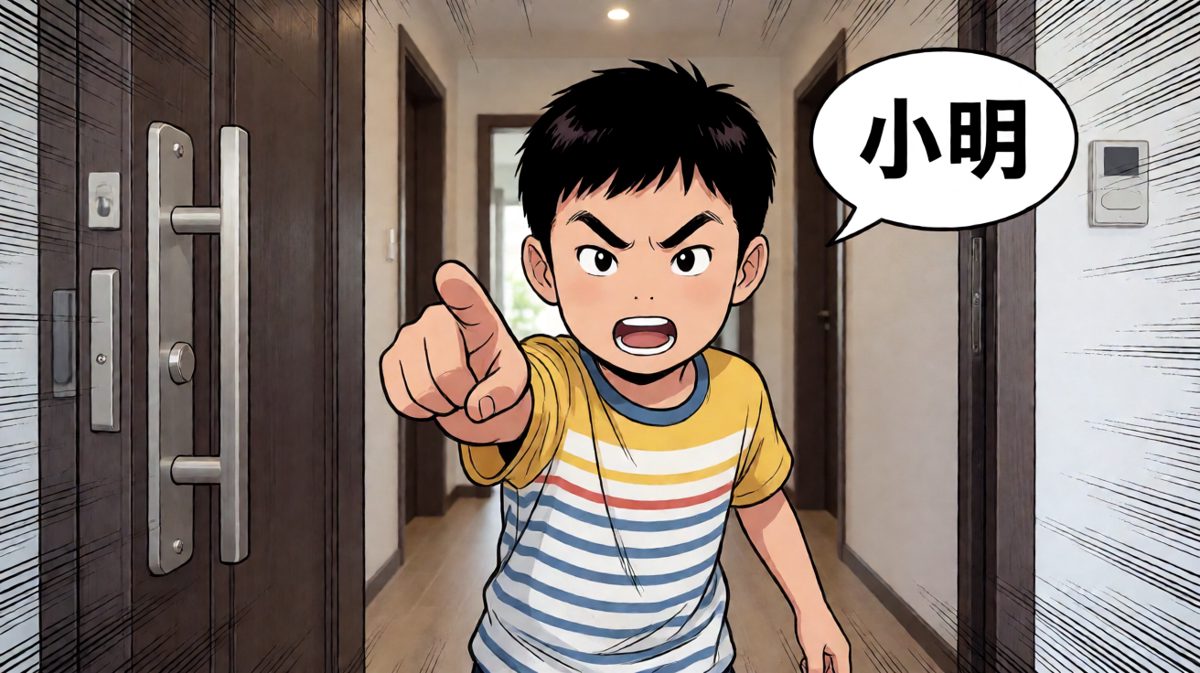 第二格：小明决定去找室友问个清楚