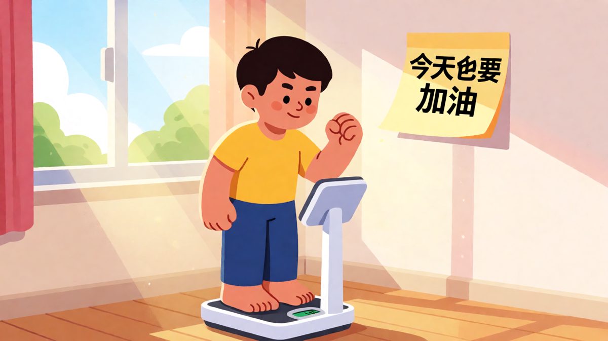 清晨立下减肥誓言，斗志满满！
