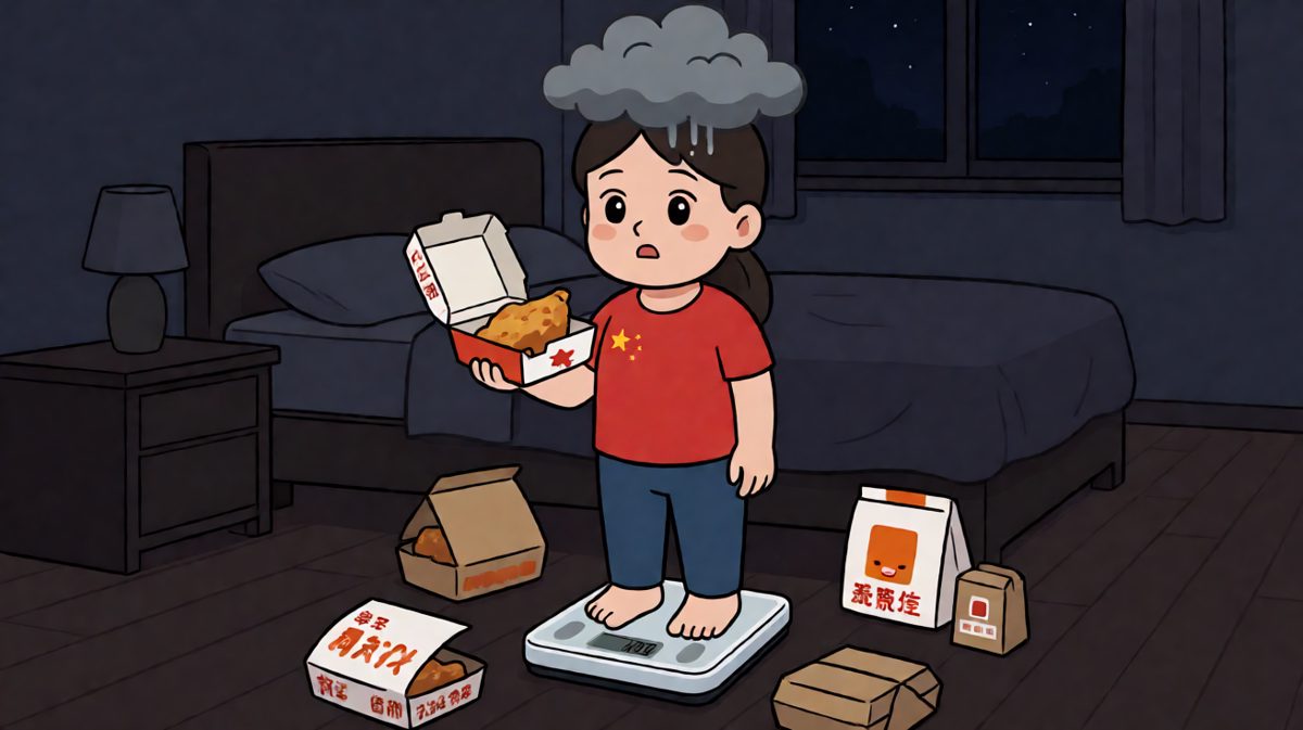第二天一早一称……比昨天还重了！