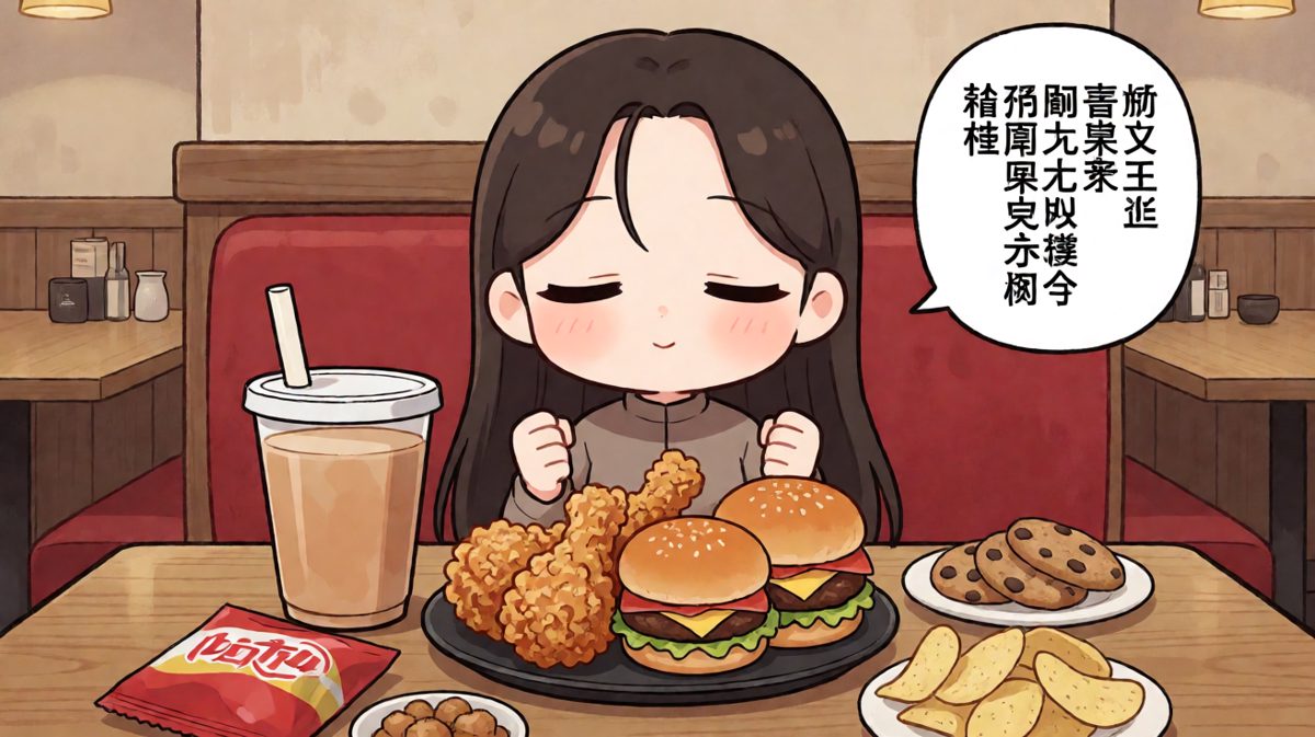 面对美食的极限拉扯
