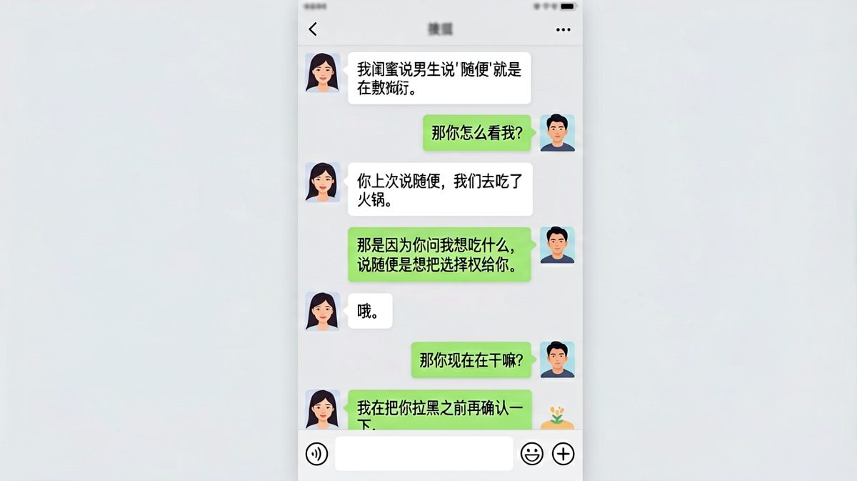 一句'随便'引发的信任危机