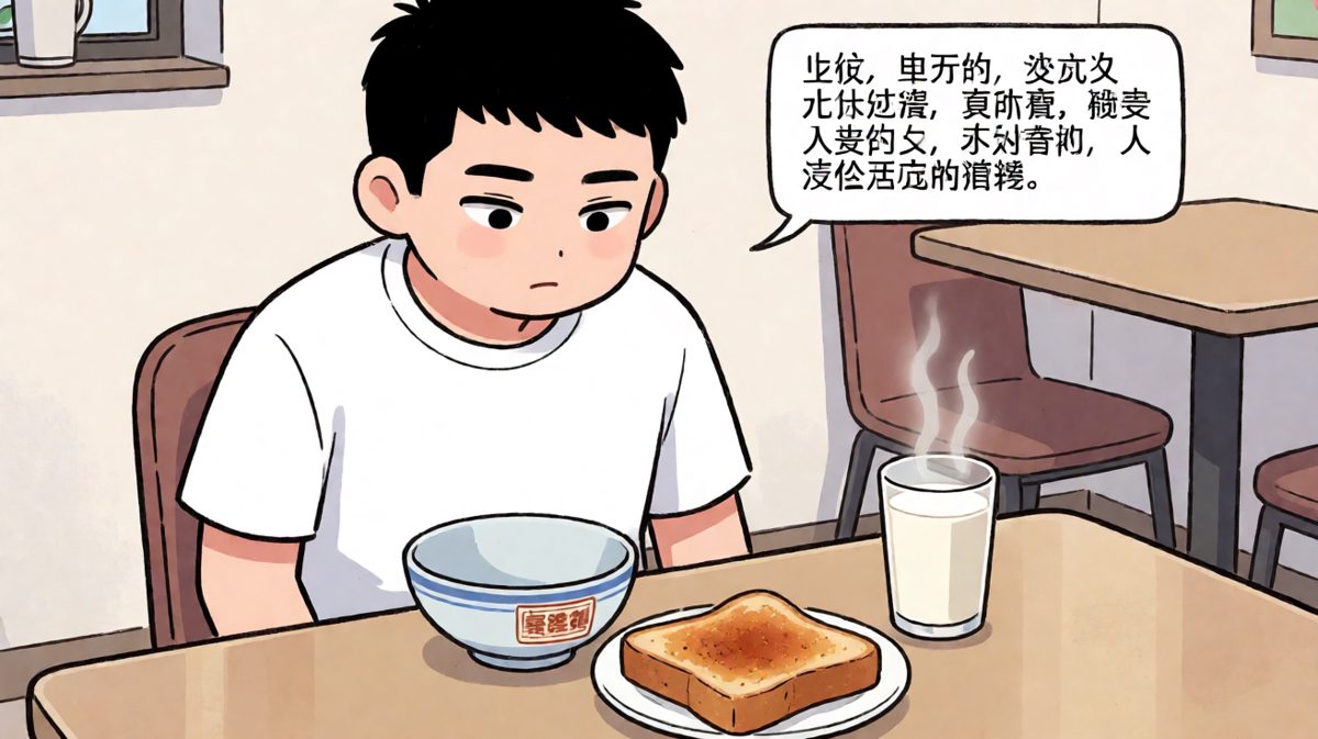 最终妥协，干巴巴地喝完蛋液