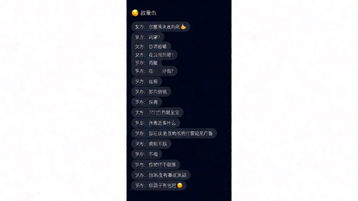 女生说'没事'引发男生的连环追问，最终自己把自己绕进去了。