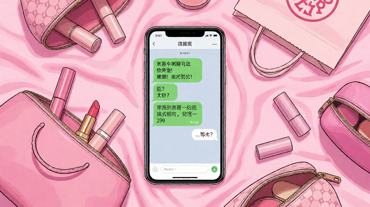 男生兴冲冲问'买了啥'，女生用一整段'猜猜猜'把他吊了八条消息，答案是指甲油。