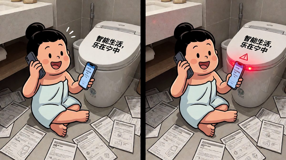 马桶不仅不会停，还开始自动放相声，主角欲哭无泪。