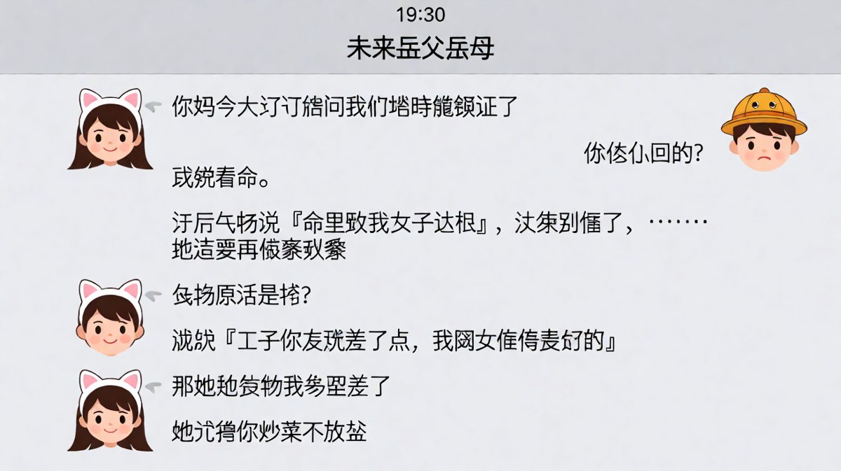 未来岳母催婚失败，败因竟是炒菜不放盐。