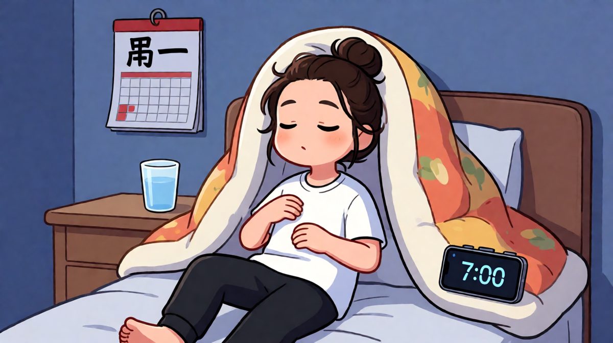 闹钟响了，但人还在梦里