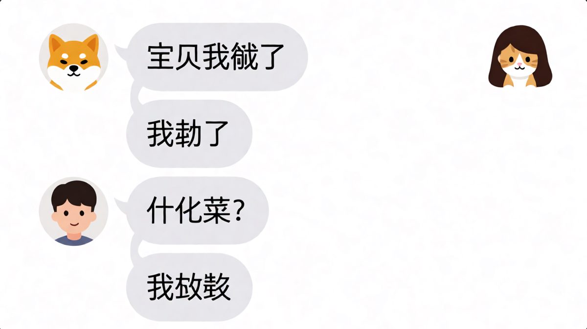 「我做了」=「我做梦」，饿着肚子睡吧你