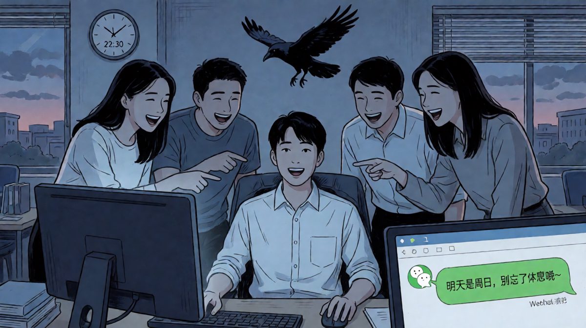 最社死的是——明天本来就不用上班。