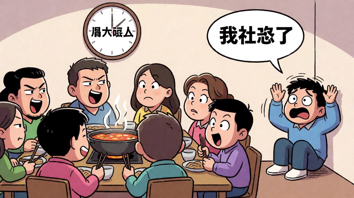 社恐的终极防御：只要我够离谱，聚会就追不上我