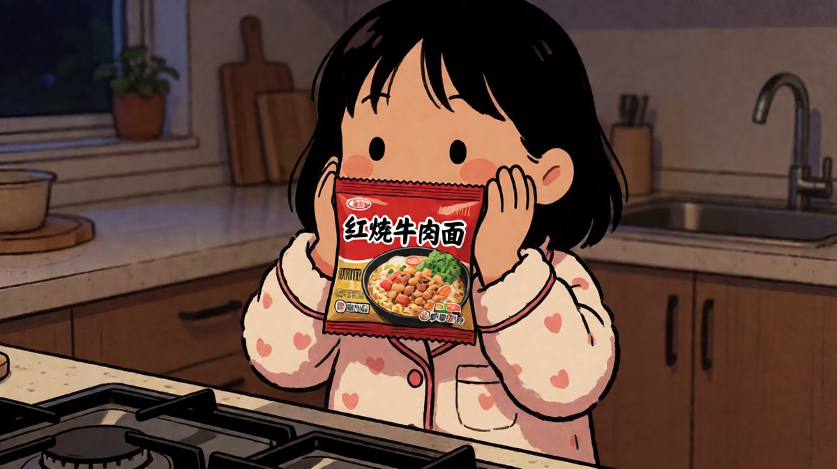 深夜饿疯，泡面就是我的救星！