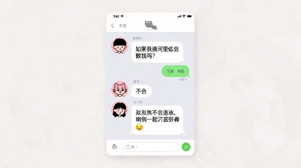 女生试探求生欲，男生用自黑完美化解
