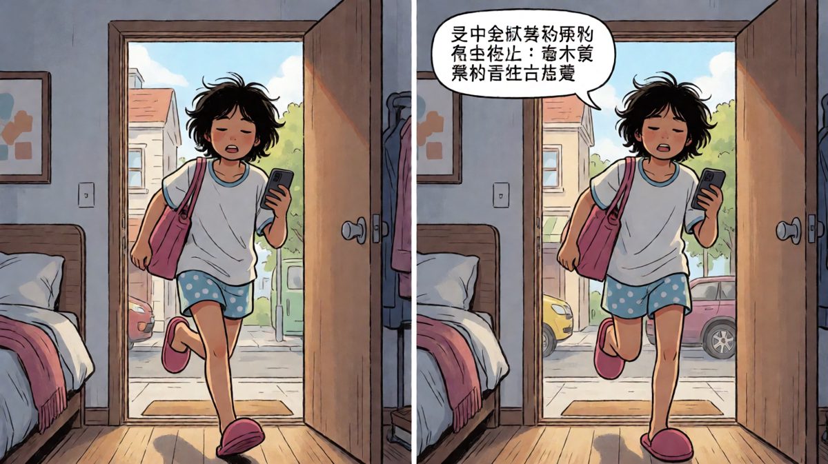 惊醒一看时间已经八点，慌乱出门