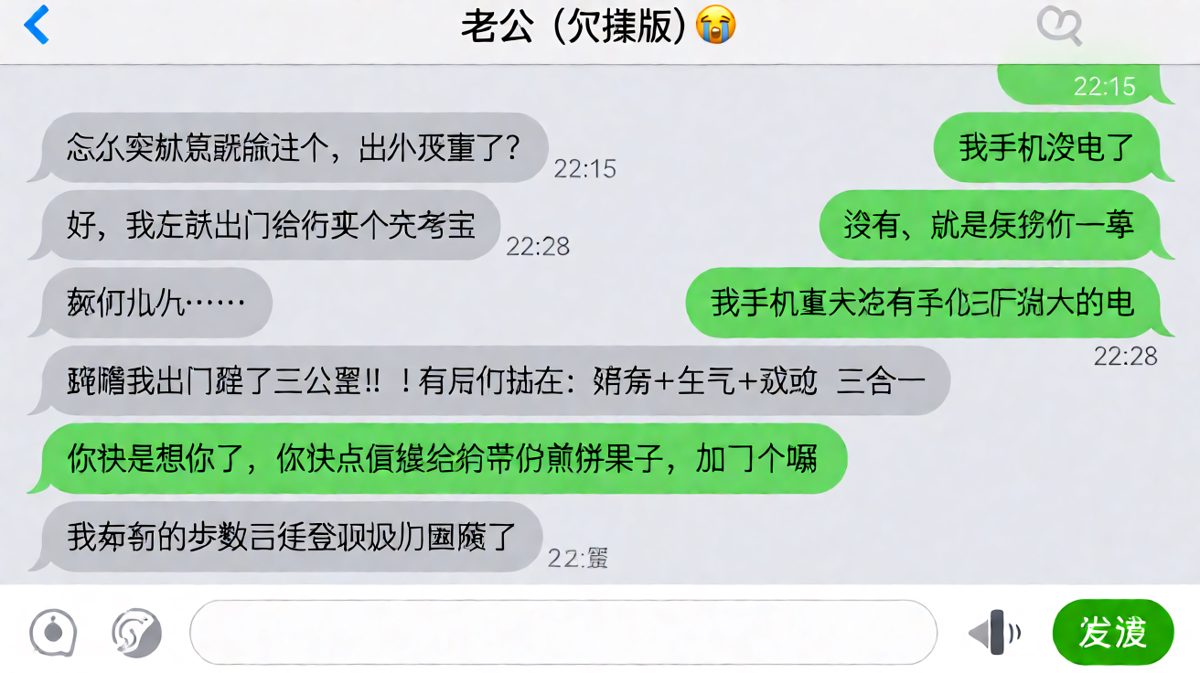 一句「手机没电」让男生狂奔三公里，到了门口才知道她还有百分之六十的电，还要加两个蛋。