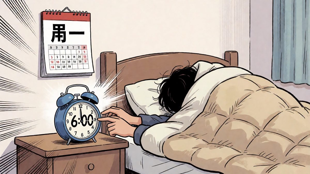 闹钟响起——按掉，再睡五分钟！