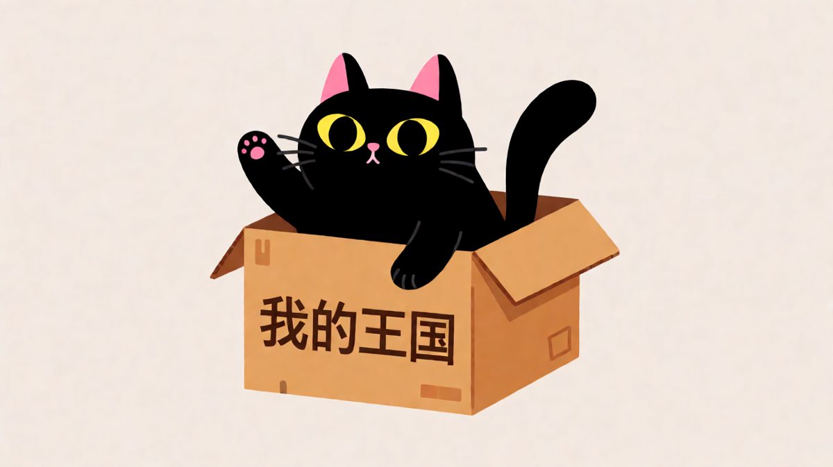 猫：只要思想不滑坡，纸箱再小也是别墅。