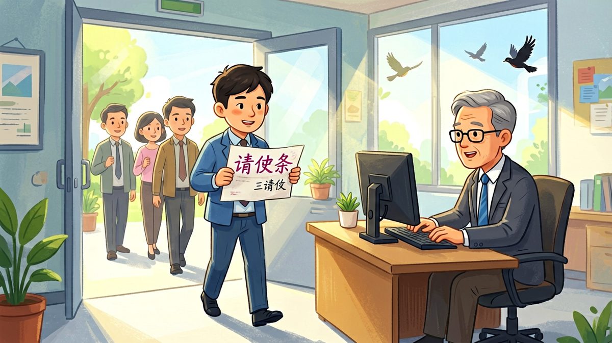 「请假可以，但你有没有想过团队的责任感？」老板严肃地说。员工愧疚地低下头，老板接着说：「没事，你可以不用回来了，我已经提前走了。」