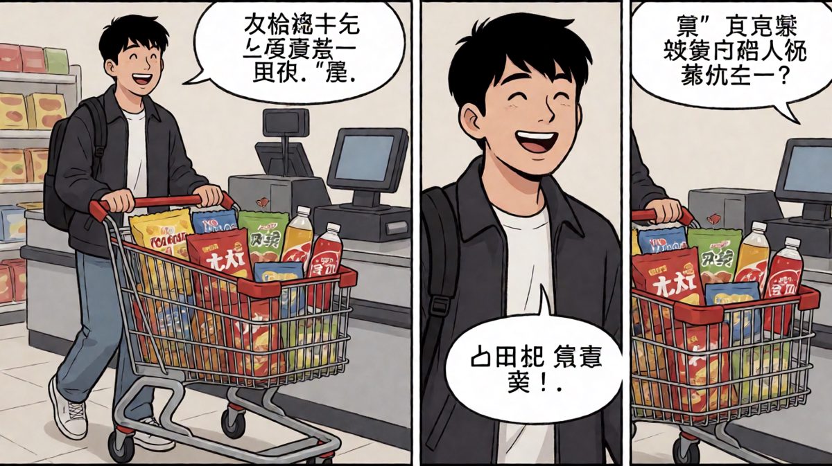 结账时：这难道不是均衡饮食吗……