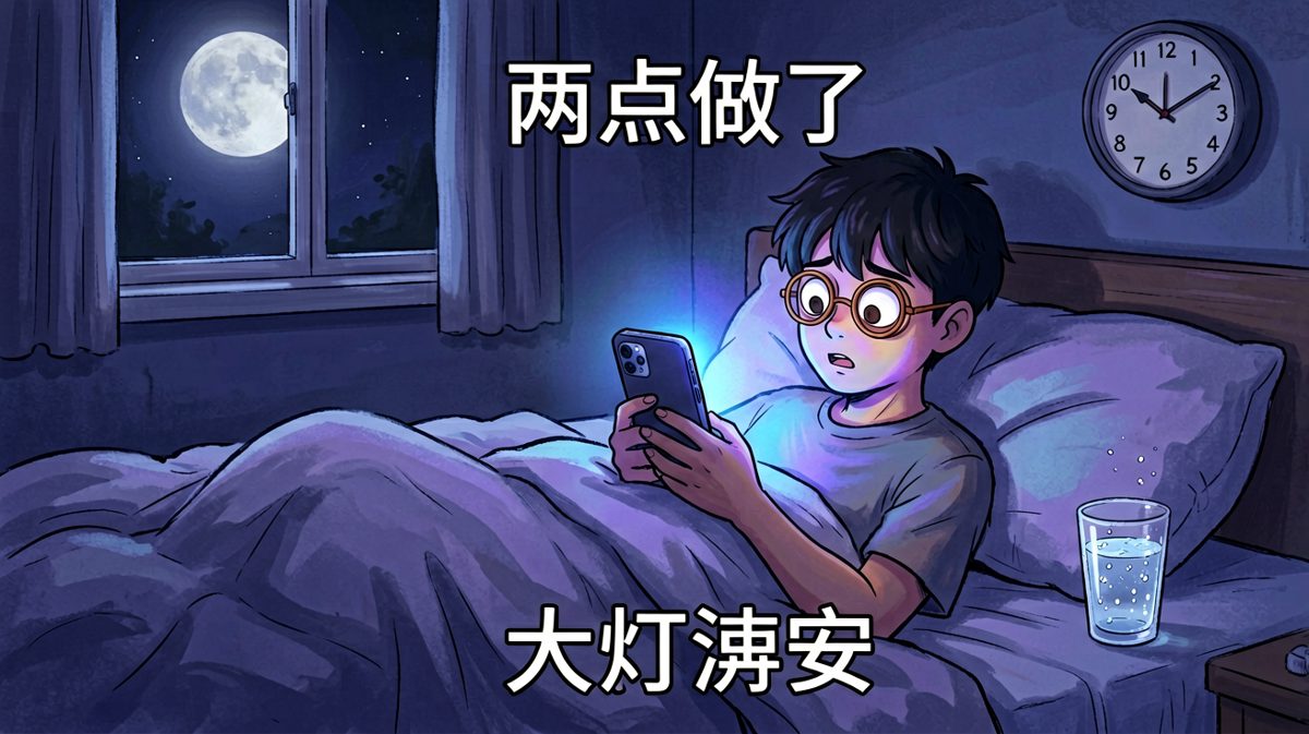 熬夜不是因为不困，是因为白天的时间不属于自己