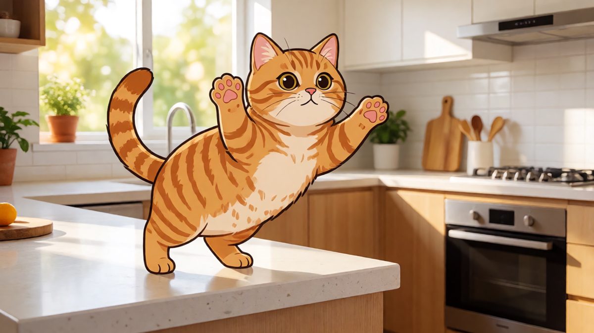 猫咪的滑翔梦，碎了一地～