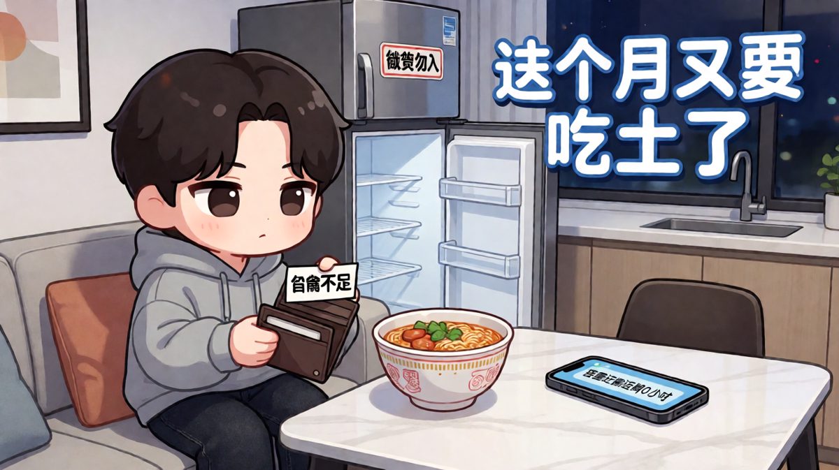 钱包比脸干净，月底比月初清醒