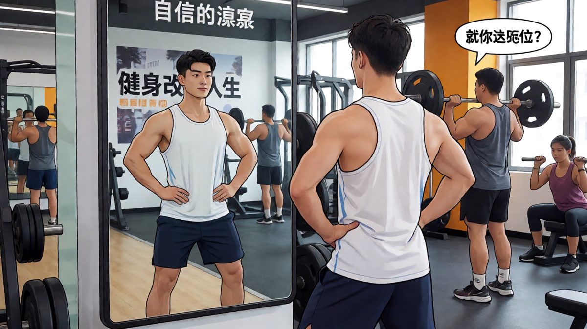 健身房的镜子是唯一不说谎的地方——如果你敢回头看的话