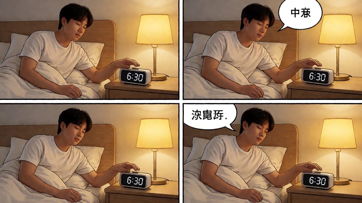 关掉闹钟继续睡，自信满满