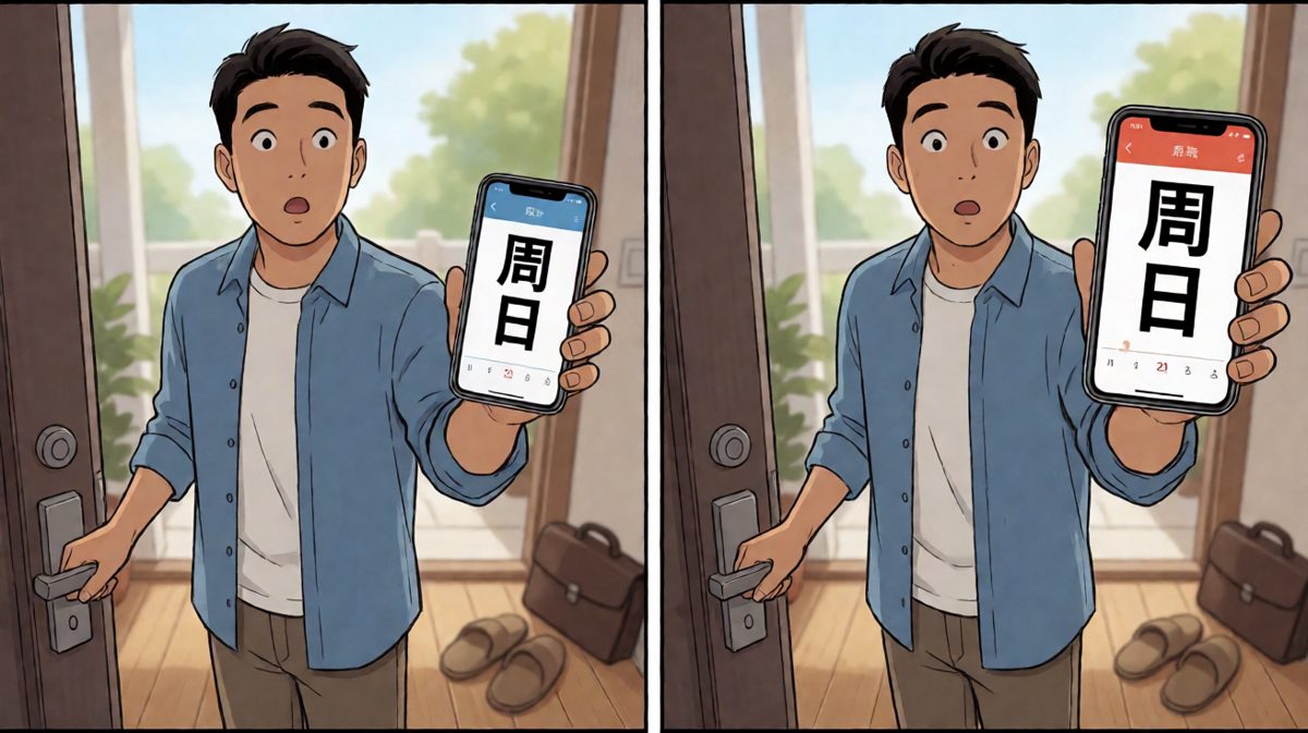 原来今天是周末……于是刚才的一切都是白费力气