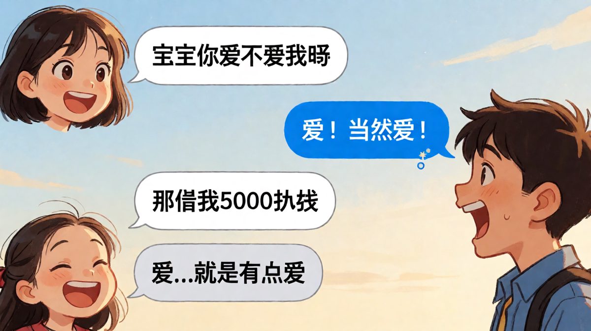 从深情告白到借钱请求的神转折