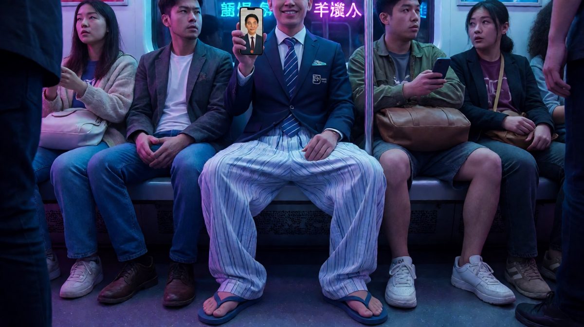 视频面试时的上半身 vs 下半身