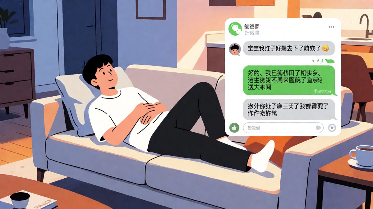 男生装肚子疼逃约会，女生反手已叫救护车并揭穿他连吃三天炸鸡。
