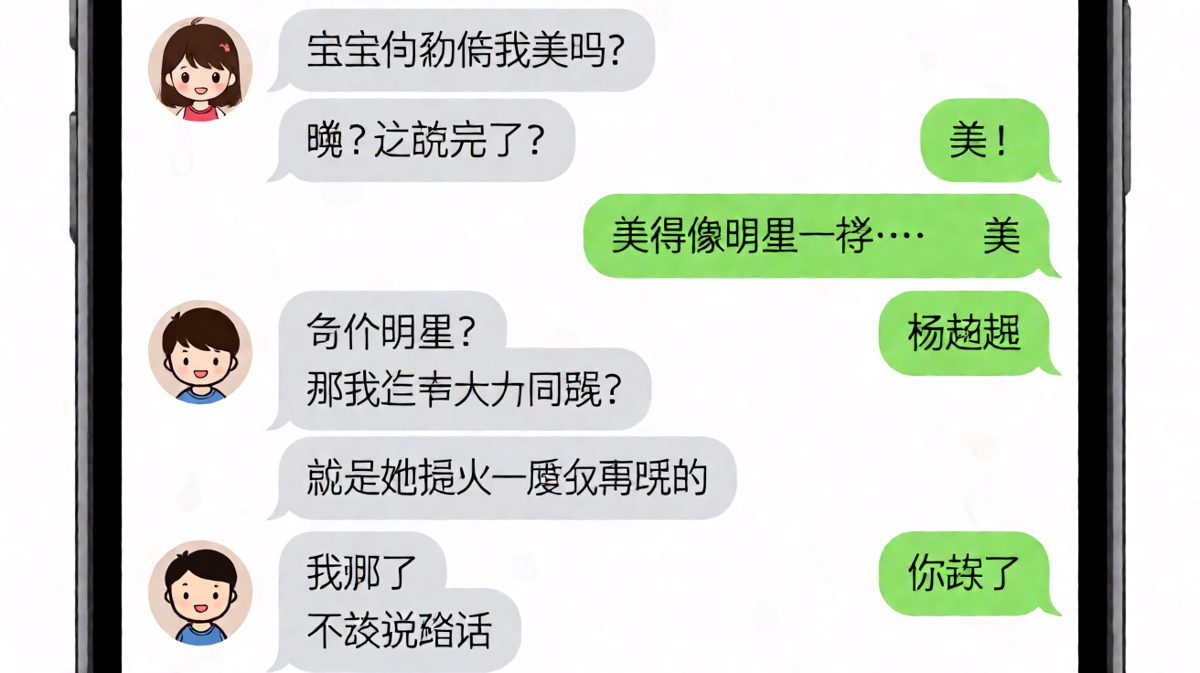 夸女朋友美却翻车，男生在线表演极限求生