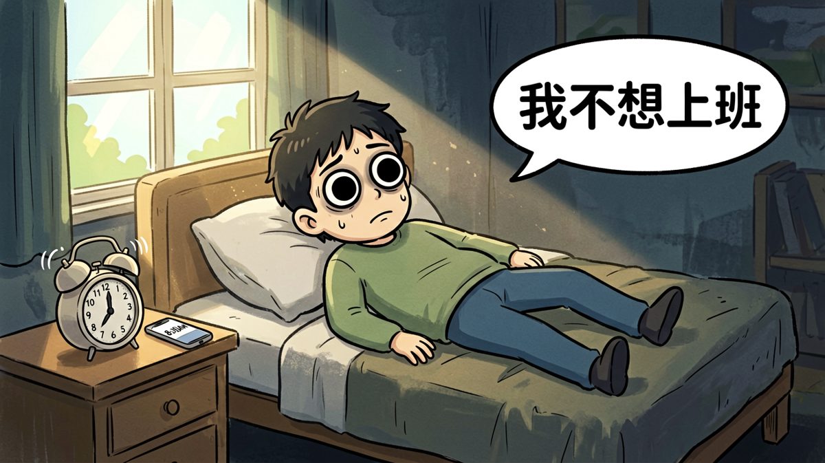 周一早上的我：肉体醒了，灵魂还在床上。
