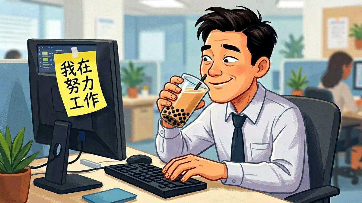 奶茶一口，班味全无，打工人的续命神器。