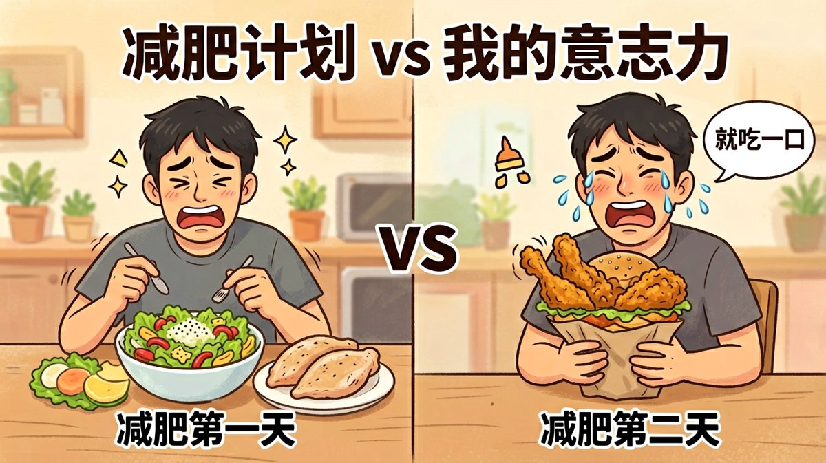 减肥这种事，永远是明天开始。