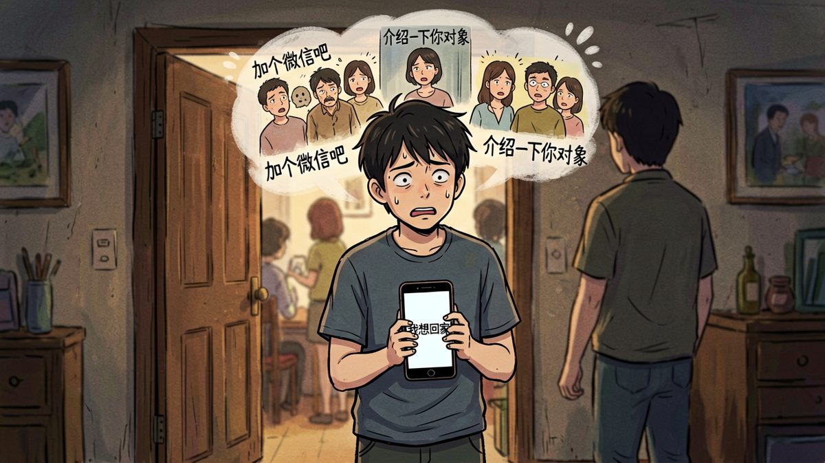 社恐的狂欢，是假装信号不好提前离场。