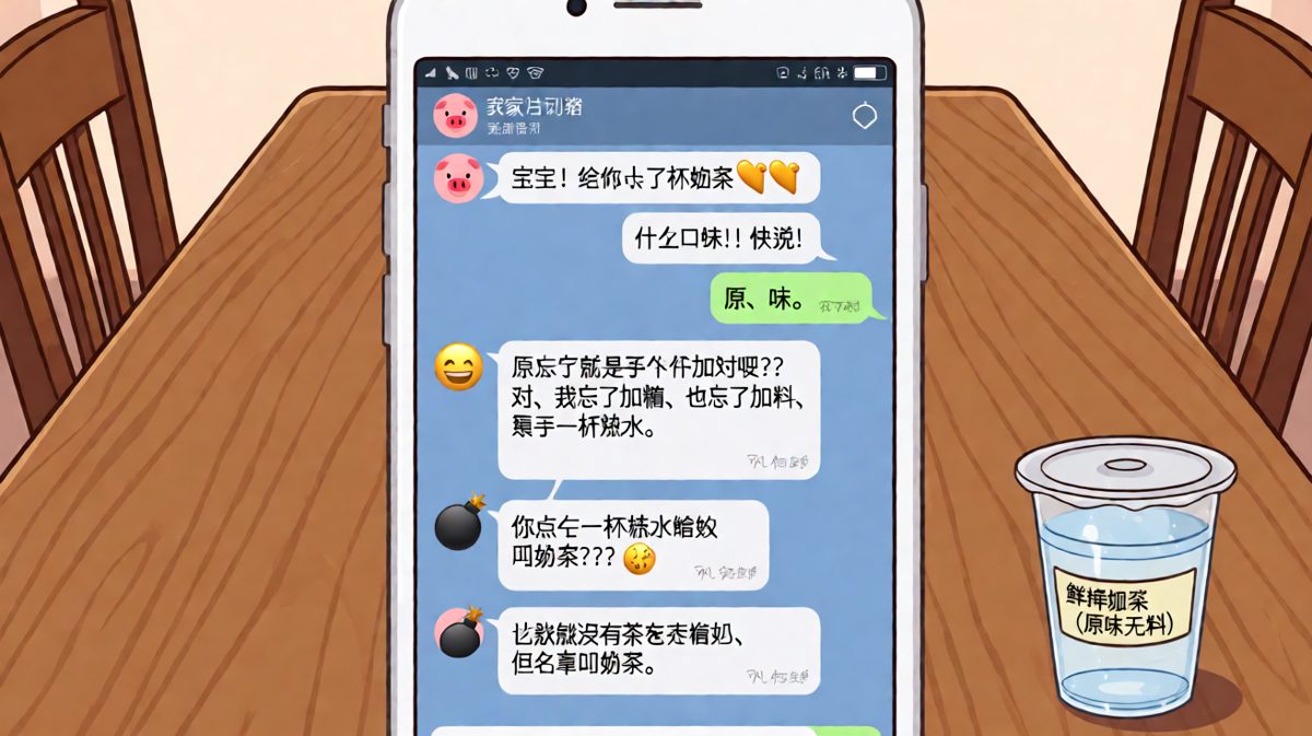 男生花三十八块买了一杯「无茶无奶无料」的热水送女朋友，还觉得自己在搞浪漫。