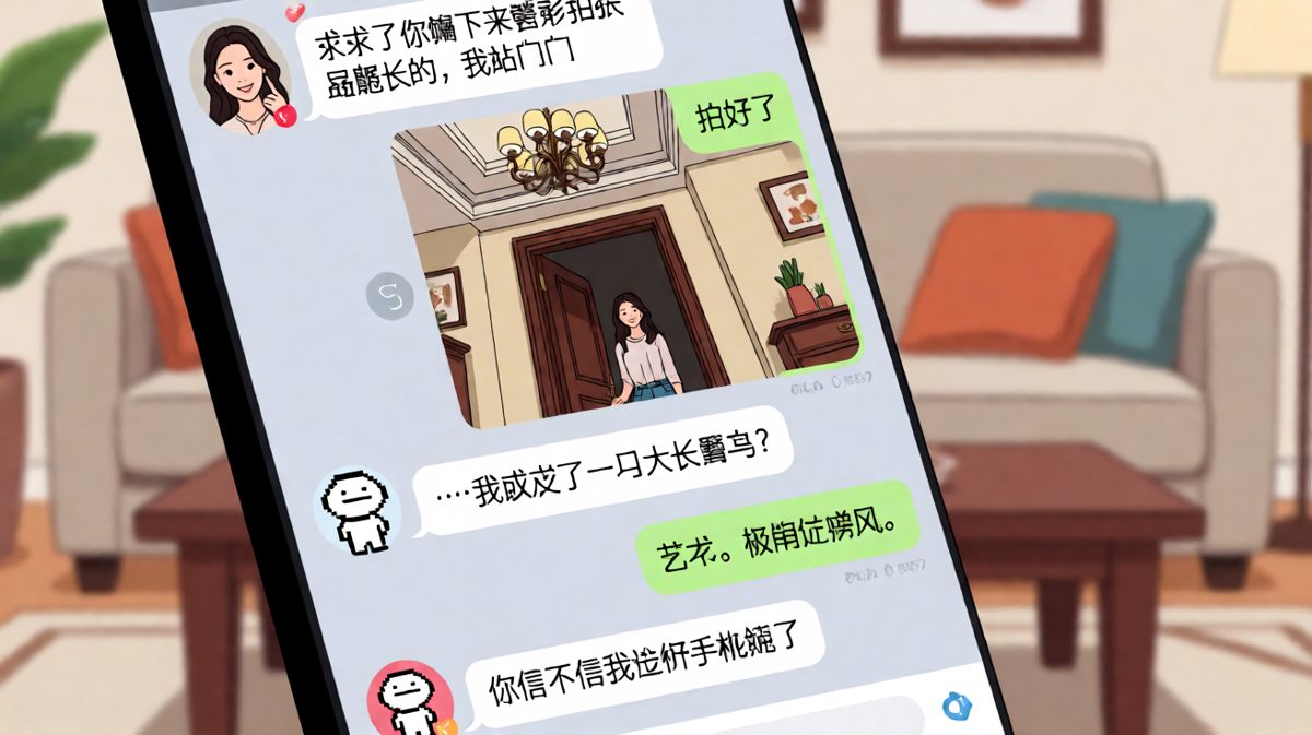 女生让男朋友拍「显腿长」，他拍了张让她看起来像门框里塞了一只巨型鹳鸟的照片，还管这叫极简透视风。