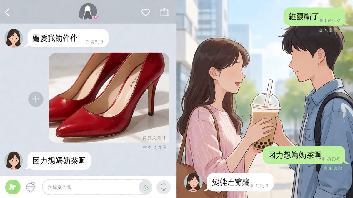 鞋跟断裂是借口，真心想喝奶茶的可爱套路