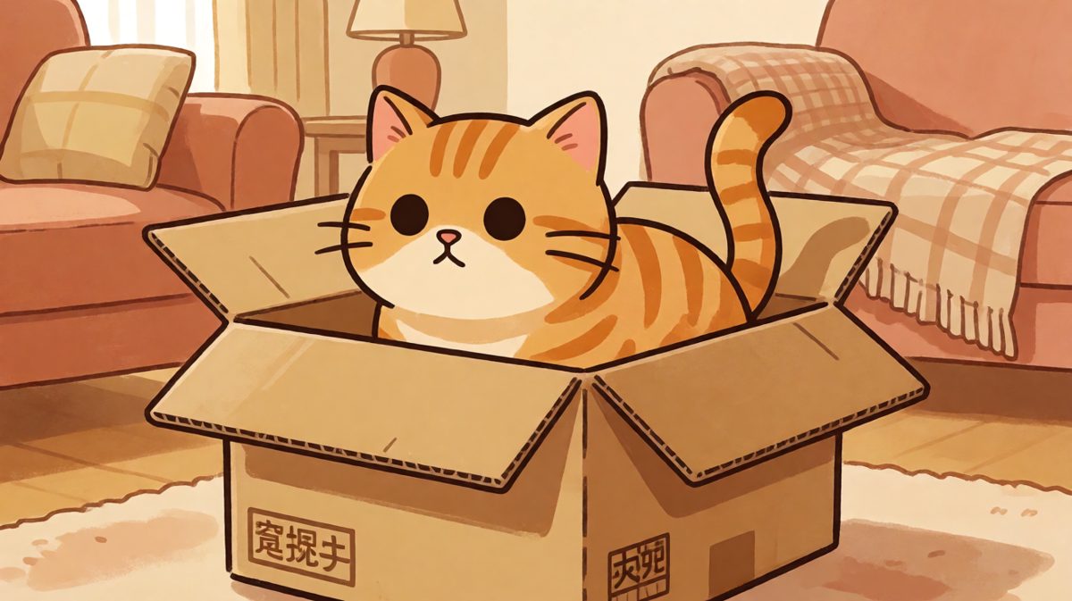 猫：只要我够扁，盒子就限制不了我！