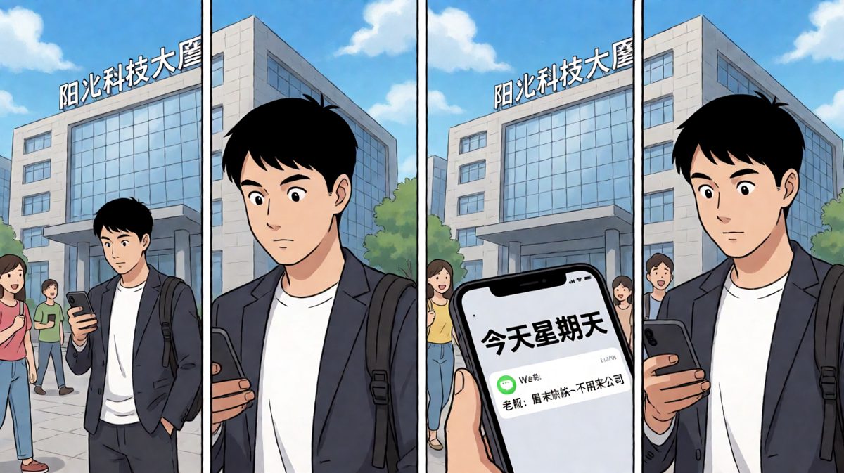 到达公司门口——才想起今天是周日，整个人裂开……