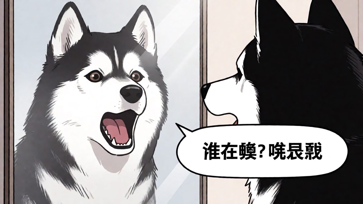 二哈的终极困惑：为什么镜子里的狗也在嚎？