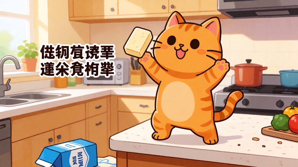 猫咪：我以为我是来偷食的，结果我是来演杂技的