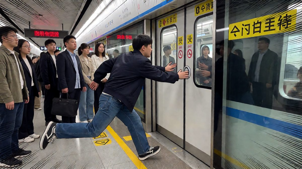 拼了命跑过去，门还是在我面前关上了