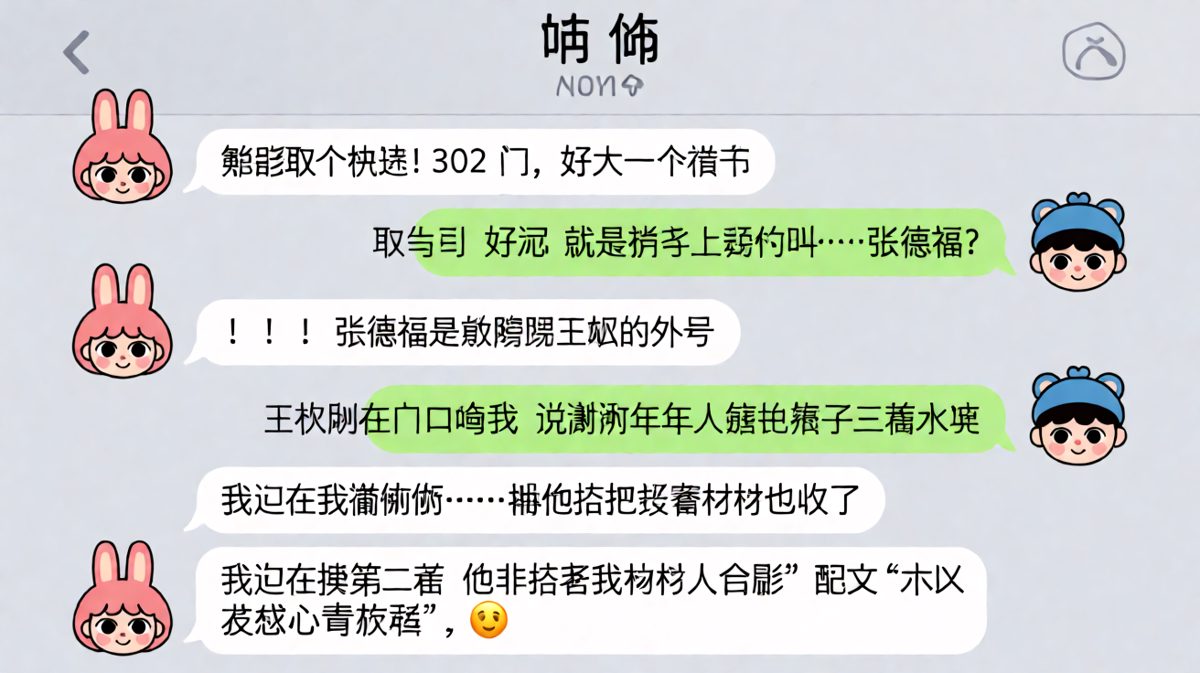 帮忙取快递结果取成了王叔的三箱水泥，还被拉去拍了家族群合影