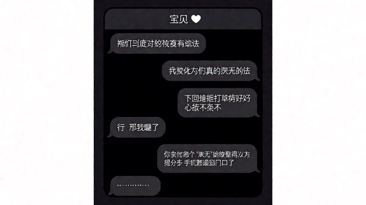一句'对你毫无想法'差点让女生把手机递出去提分手，结果转折是'脑子里全是你'