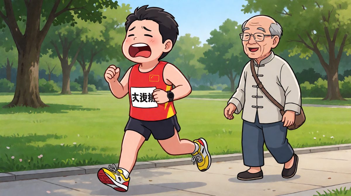 跑完两公里，感觉要起飞