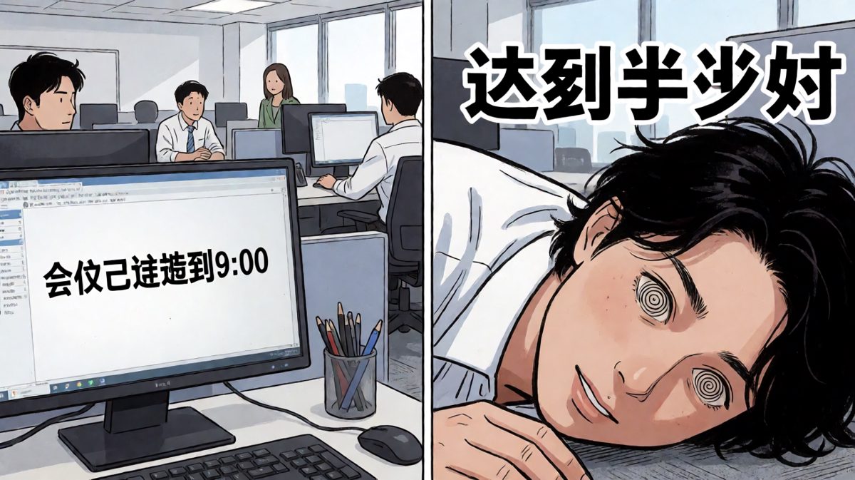 闹钟没响……原来是我没设闹钟