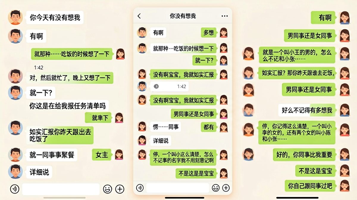 如实汇报变成了自爆卡车：记住同事名字却想不起想她几次