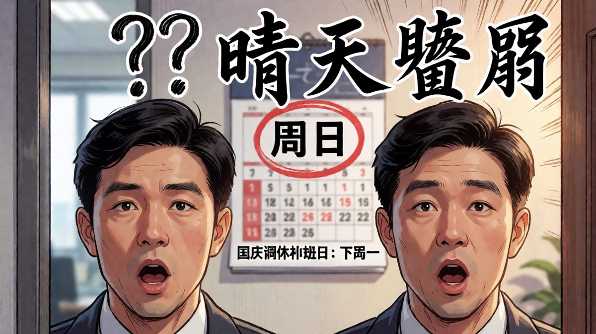 晴天霹雳——今天居然是周日！